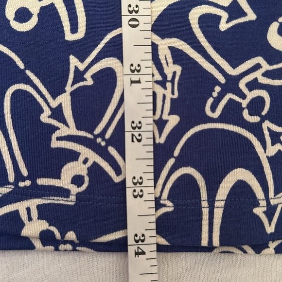Lilly Pulitzer Blue and Cream Raquel Anchors Away Silk Blend Women Dress Size M - Picture 7 of 13